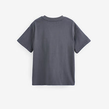 Load image into Gallery viewer, Charcoal Grey/Purple Oversized Graphic T-Shirt (3-12yrs)