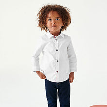 Load image into Gallery viewer, White Trimmed Oxford Shirt (3mths-6yrs)