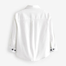 Load image into Gallery viewer, White Trimmed Oxford Shirt (3mths-6yrs)