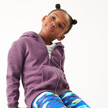 Load image into Gallery viewer, Berry Purple Zip Through Hoodie (3-12yrs)