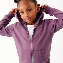 Load image into Gallery viewer, Berry Purple Zip Through Hoodie (3-12yrs)