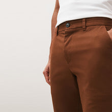 Load image into Gallery viewer, Rust Brown Slim Fit Stretch Chino Trousers