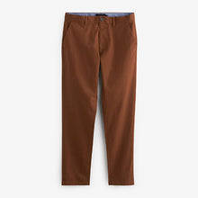 Load image into Gallery viewer, Rust Brown Slim Fit Stretch Chino Trousers