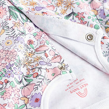 Load image into Gallery viewer, Pink/White Floral Footless Baby Sleepsuits 4 Pack (0mths-18mths)