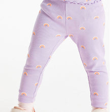 Load image into Gallery viewer, Lilac Purple Rainbow Rib Jersey Leggings (3mths-6yrs)