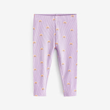 Load image into Gallery viewer, Lilac Purple Rainbow Rib Jersey Leggings (3mths-6yrs)