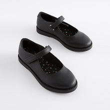Load image into Gallery viewer, Black School Mary Jane Crepe Sole Shoes (Older Girls)