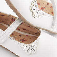 Load image into Gallery viewer, White Butterfly Mary Jane Shoes (Younger Girls)