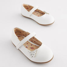 Load image into Gallery viewer, White Butterfly Mary Jane Shoes (Younger Girls)