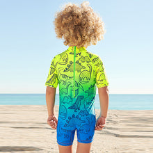 Load image into Gallery viewer, Dip Dye Dinosaur Sunsafe All-In-One Swimsuit (3mths-5yrs)