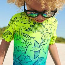 Load image into Gallery viewer, Dip Dye Dinosaur Sunsafe All-In-One Swimsuit (3mths-5yrs)