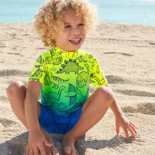 Load image into Gallery viewer, Dip Dye Dinosaur Sunsafe All-In-One Swimsuit (3mths-5yrs)
