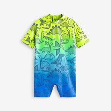 Load image into Gallery viewer, Dip Dye Dinosaur Sunsafe All-In-One Swimsuit (3mths-5yrs)