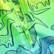Load image into Gallery viewer, Dip Dye Dinosaur Sunsafe All-In-One Swimsuit (3mths-5yrs)