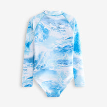 Load image into Gallery viewer, Blue Ocean Long Sleeved Swimsuit (3-12yrs)