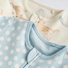 Load image into Gallery viewer, Blue Footless Zip Baby Sleepsuits 2 Pack (0mths-18nths)