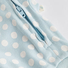 Load image into Gallery viewer, Blue Footless Zip Baby Sleepsuits 2 Pack (0mths-18nths)