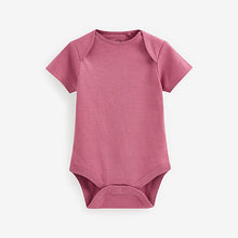 Load image into Gallery viewer, Pink Baby 5 Pack Essential Short Sleeve Bodysuits (0mth-18mths)