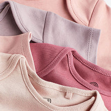 Load image into Gallery viewer, Pink Baby 5 Pack Essential Short Sleeve Bodysuits (0mth-18mths)