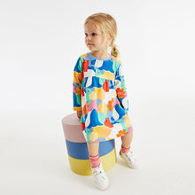 Load image into Gallery viewer, Multicolored Long Sleeve Jersey Dress (3mths-6yrs)