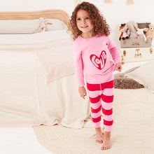 Load image into Gallery viewer, Red/Pink Love Heart Pyjamas 2 Pack (9mths-8yrs)
