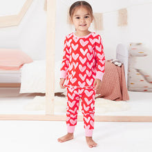 Load image into Gallery viewer, Red/Pink Love Heart Pyjamas 2 Pack (9mths-8yrs)