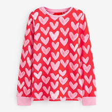 Load image into Gallery viewer, Red/Pink Love Heart Pyjamas 2 Pack (9mths-8yrs)