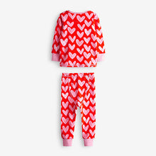 Load image into Gallery viewer, Red/Pink Love Heart Pyjamas 2 Pack (9mths-8yrs)