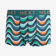 Load image into Gallery viewer, Navy Wave Print 4 Pack Hipsters