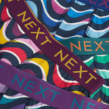 Load image into Gallery viewer, Navy Wave Print 4 Pack Hipsters