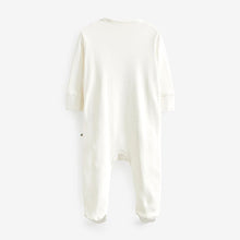 Load image into Gallery viewer, White/Grey Born In 2023 Single Sleepsuit (0-9mths)