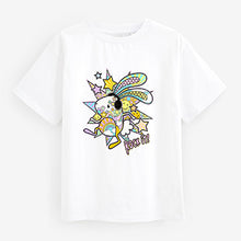 Load image into Gallery viewer, White Bunny Rock It Oversized Graphic T-Shirt (3-12yrs)