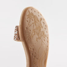 Load image into Gallery viewer, Rose Gold Crystal Occasion Jewel Sandals (Older Girls)
