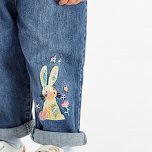 Load image into Gallery viewer, Blue Bunny Character Denim Jeans (3mths-6yrs)