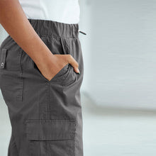 Load image into Gallery viewer, Charcoal Grey Parachute Cotton Cargo Trousers