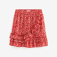 Load image into Gallery viewer, Red/ White Ditsy Easy Pull On Jersey Skirt (3-12yrs)