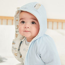 Load image into Gallery viewer, Blue Lightweight Jersey Baby Jacket (0mths-18mths)