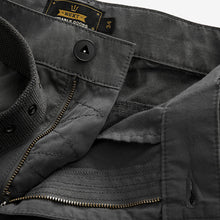 Load image into Gallery viewer, Grey Long Length Belted Cargo Shorts