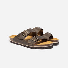 Load image into Gallery viewer, Men's Mules Casual Leather Khaki