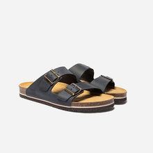 Load image into Gallery viewer, Men's Mules Casual Navy Leather