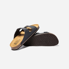 Load image into Gallery viewer, Men's Mules Casual Navy Leather