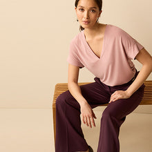 Load image into Gallery viewer, Blush Pink Modal Rich Premium V-Neck T-Shirt