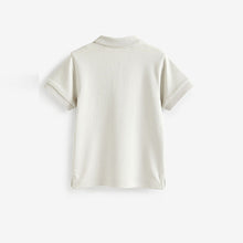 Load image into Gallery viewer, Neutral Cream Short Sleeve Jersey Zip Neck Polo Shirt And Shorts Set (3mths-6yrs)