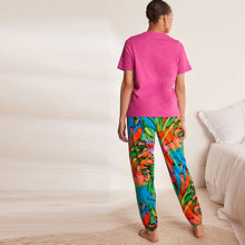 Load image into Gallery viewer, Purple Floral Orchid Cotton Pyjamas