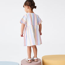 Load image into Gallery viewer, Rainbow Stripe Relaxed Dress (3mths-6yrs)