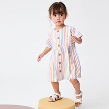 Load image into Gallery viewer, Rainbow Stripe Relaxed Dress (3mths-6yrs)