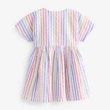 Load image into Gallery viewer, Rainbow Stripe Relaxed Dress (3mths-6yrs)