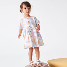 Load image into Gallery viewer, Rainbow Stripe Relaxed Dress (3mths-6yrs)