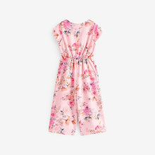 Load image into Gallery viewer, Pink Floral Print Jumpsuit (3-12yrs)