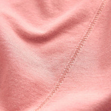Load image into Gallery viewer, Blush Pink Sparkle Stitch Raw Edge Crew Neck Short Sleeve T-Shirt